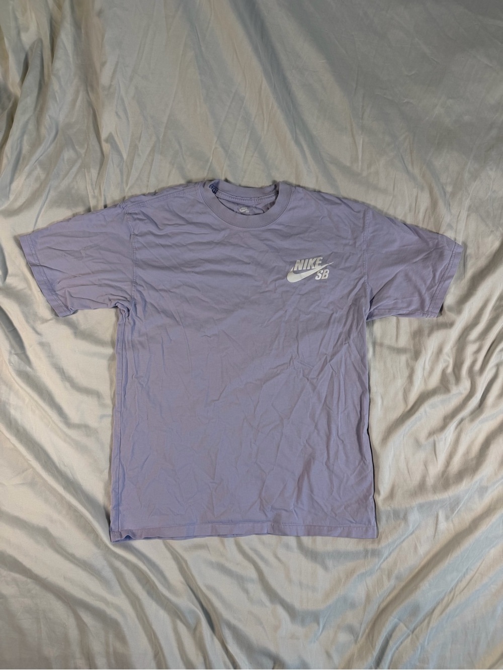 Nike SB Logo T-Shirt Lavender Purple Men's Size Small Loose Fit